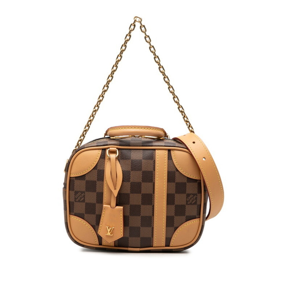 Louis Vuitton Damier Valisette Souple BB Handbag Shoulder Bag 2WAY N50065 Bro...